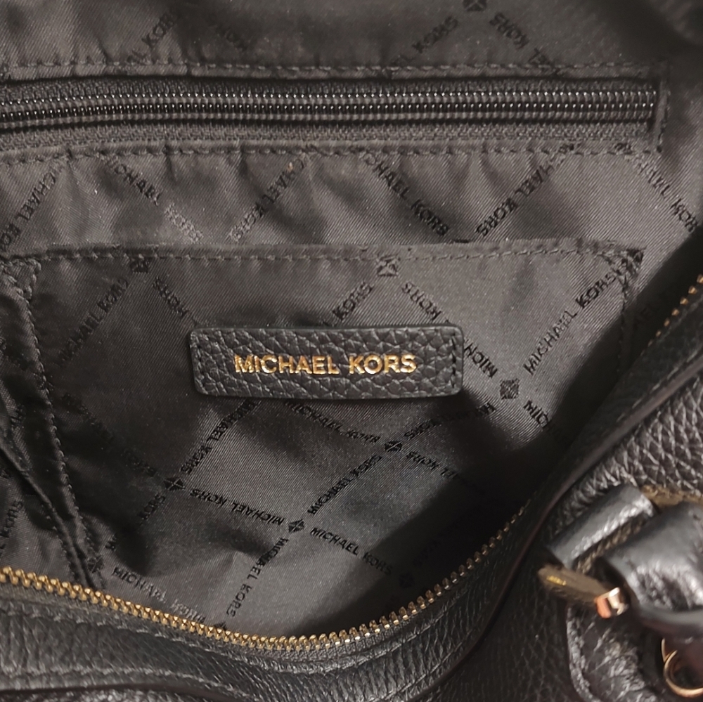 MICHAEL KORS Julia Large Satchel Crossbody Tote Bag Handbag Pebbled Leather - Picture 12 of 16